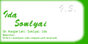 ida somlyai business card